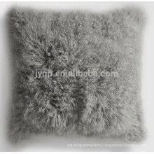 pretty tibet sheep skin fabric cushion cover